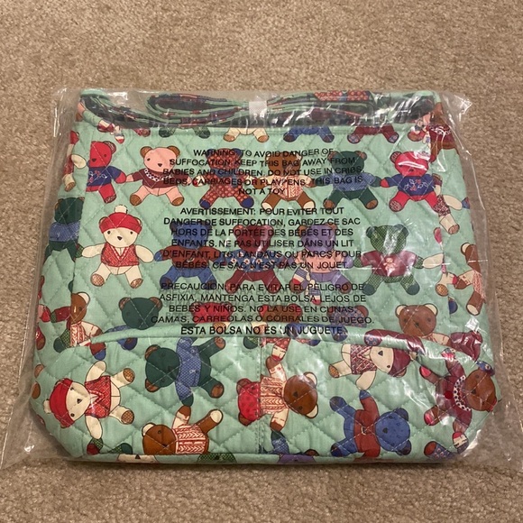 New Vera Bradley Essential XL Crossbody Bag Christmas Holiday (Toasty Teddies) - Picture 2 of 4